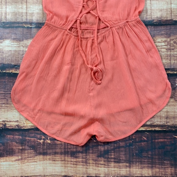 RELISTED Pink Strappy Swim Cover Up Romper - Picture 3 of 11